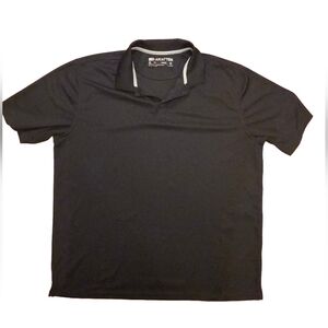 AriatTek Men’s Heatseries Black Polo with Contrast Trim